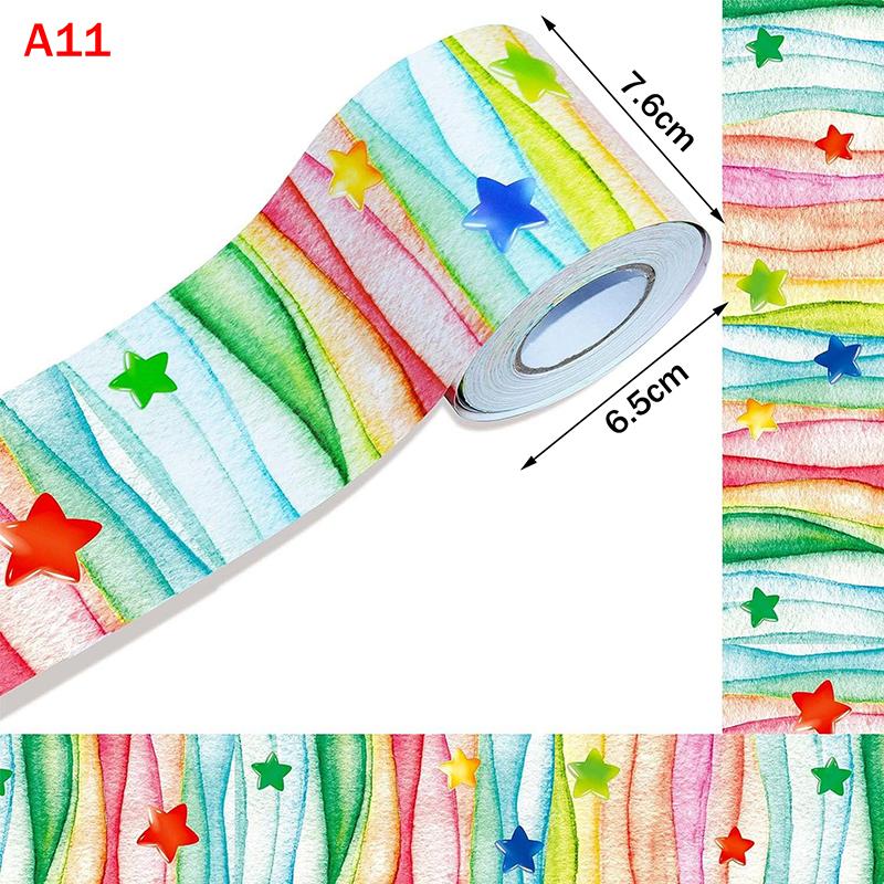 32 Colors 18M Self Adhesive Border Classroom Decors Border Trim Sticker Colorful Dot Trim Border Bulletin Board Border Trim