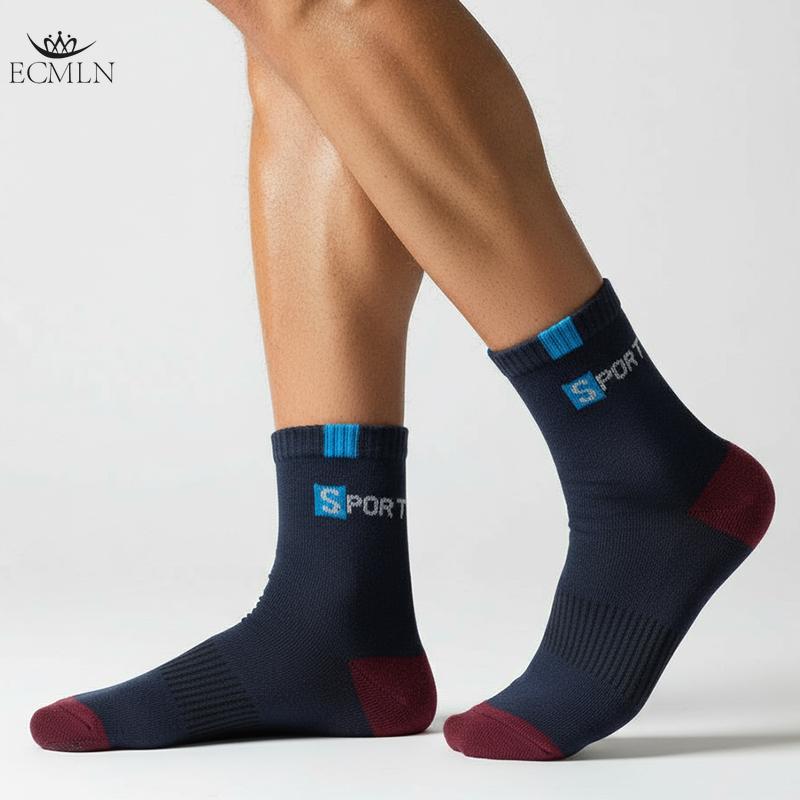 5 PAR Herre Business Sportssokker Herresokker Pustende Luktkontroll Bomullssokker for Høst/Vinter