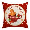 New Winter Christmas Gingerbread Man Printed Pillow Cover Sofa Home Decoration Cushion Cushion Cover