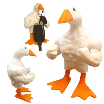 Magnetický držák na klíče Husa Svalnatá kachna Soška Ornament Vtipný organizér na stolní nářadí Roztomilý žert Gag Dárek k kolaudaci