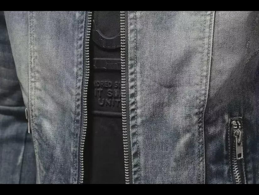 Europäische Retro Slim Fit Motorrad-Jeansjacke - Lässiger Reversmantel für Herren, trendiger Stil