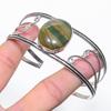 Natural Botswana Agate Gemstone 925 Sterling Silver Cuff Bangle Adjustable Z7w22