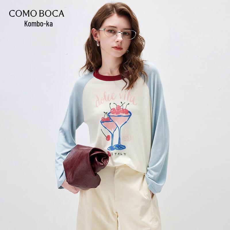 

Женский трикотажный топ с длинным рукавом из смесовой ткани Lyocell Tencel M