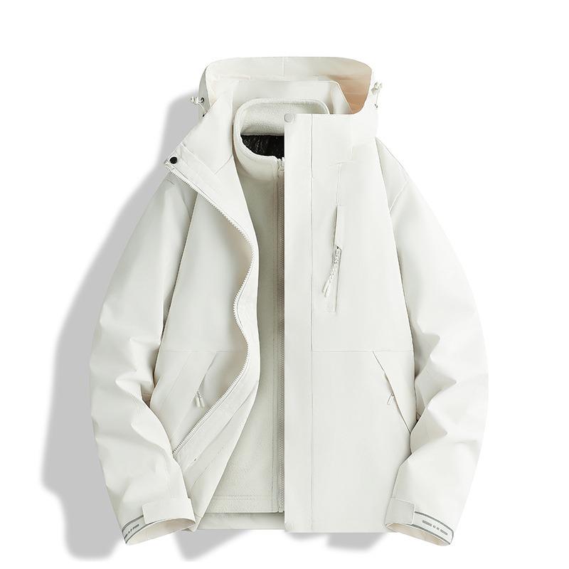 Jacket Women's 2025 New Three-in-one Removable Windproof and Waterproof Mountaineering Suit Autumn and Winter Coat Men