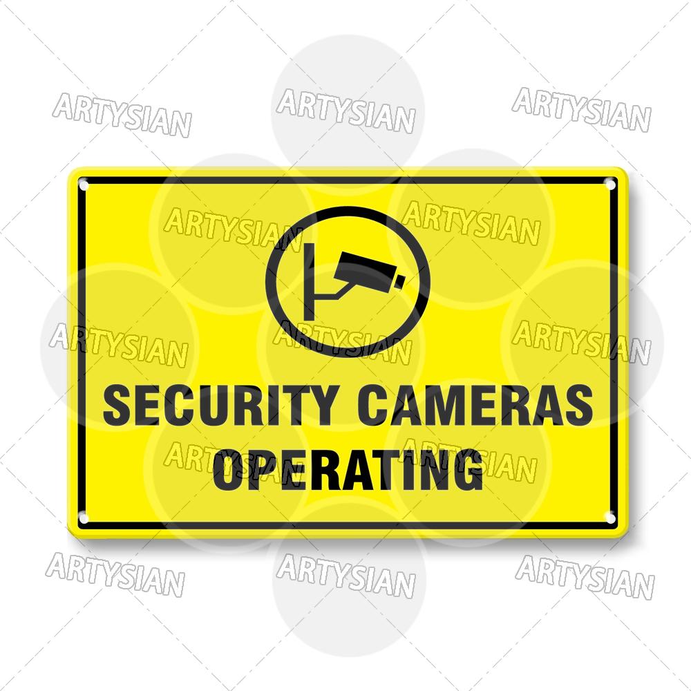CCTV Surveillance Metal Sign Shop Security Plaque Camera Monitoring Shoplifting Warning Crime Deterren Safety Alert 24-Hour