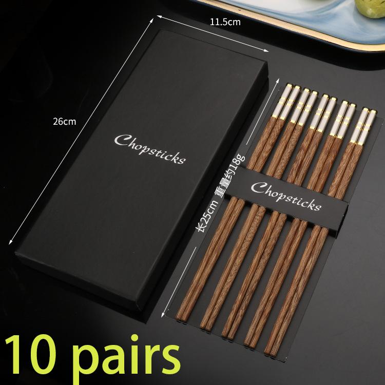 Massiva träpinnar för hushåll, Halkfria ätpinnar, Köksset, Halkfria ätpinnar, Trästam, Presentförpackning