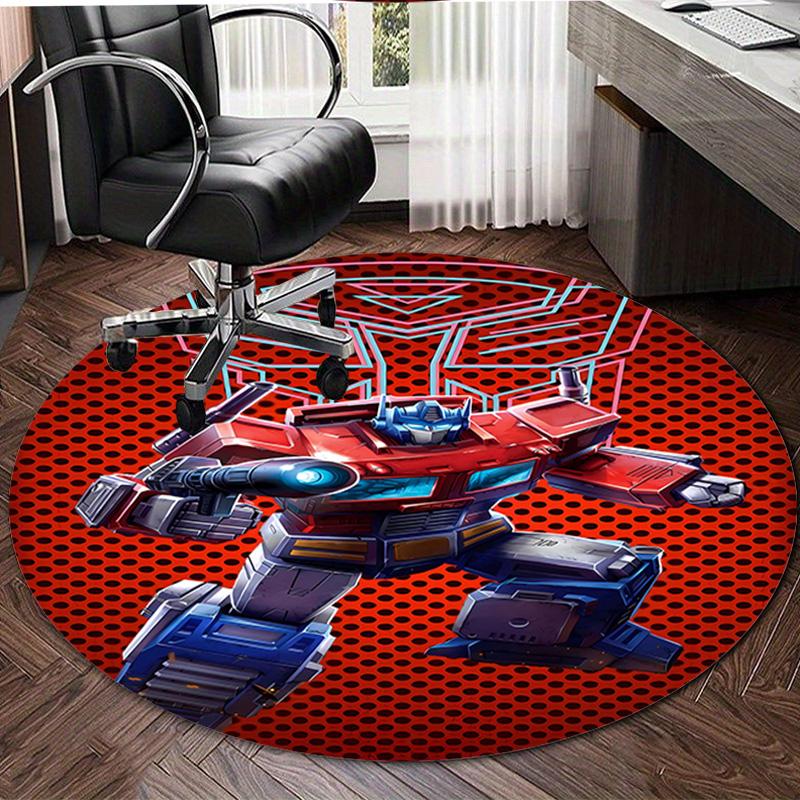 1pc Transformers1 Design Printed Area Round Carpet for Bedroom Living Room Home Decor Rugs Mat Non Slip Mat Rug for Bedside