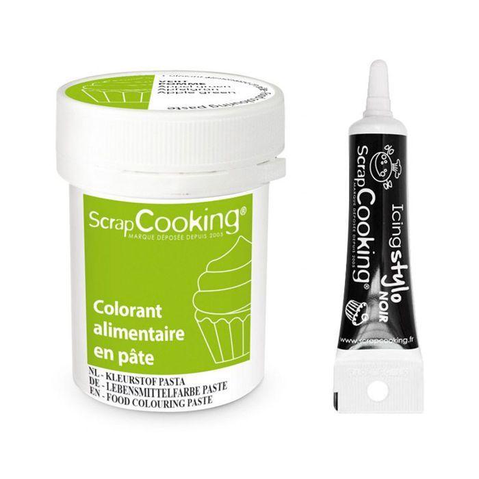 Food Coloring Paste 20 G Apple Green + Black Icing Pen