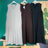 Solid Color Round Neck Sleeveless Vest Dress Summer New Fashion Simple Elegant Commuter's All-Matching Jumper Dress Women's Clothing