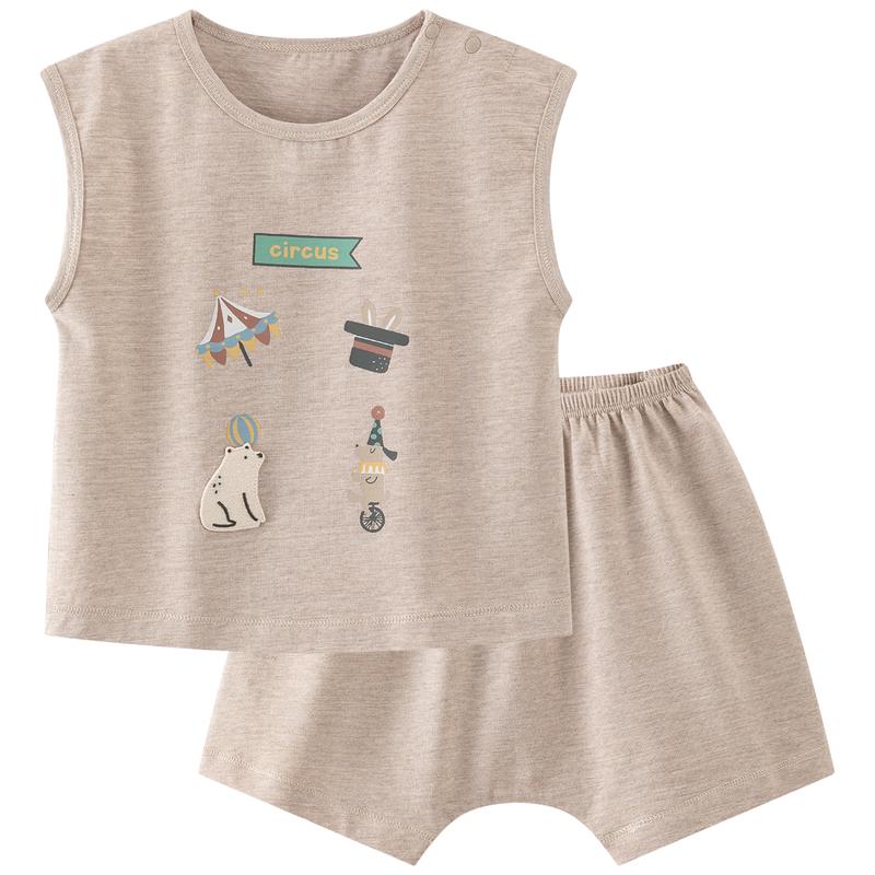 Guaiqixiong Unisex Baby Summer Vest & Shorts Set 80