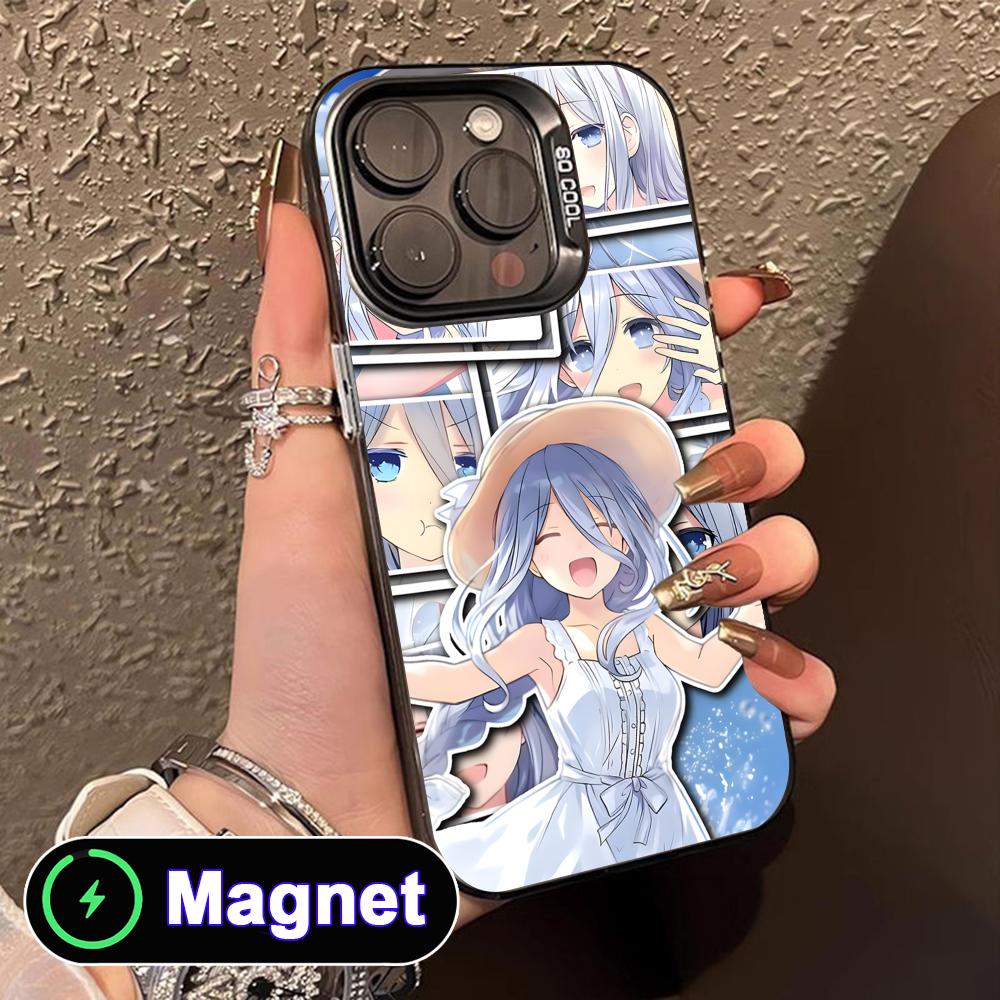 Date a Live Mio Takamiya Translucent MagSafe Mobile Phone Case for iPhone 17 16 15 14 13 12 11 Air Pro Max Plus Colorful Cover