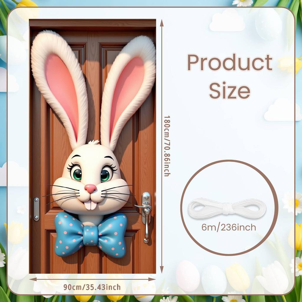 Bunny Celebration Display Pink Polka Dots Rabbit Background Easter Display Cartoon Easter Decor Banner For Holiday Gift Holiday