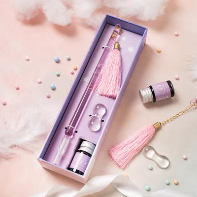 1Set Glass Pen Diamond Color Gift Set Signing Pen Promotional Gift
