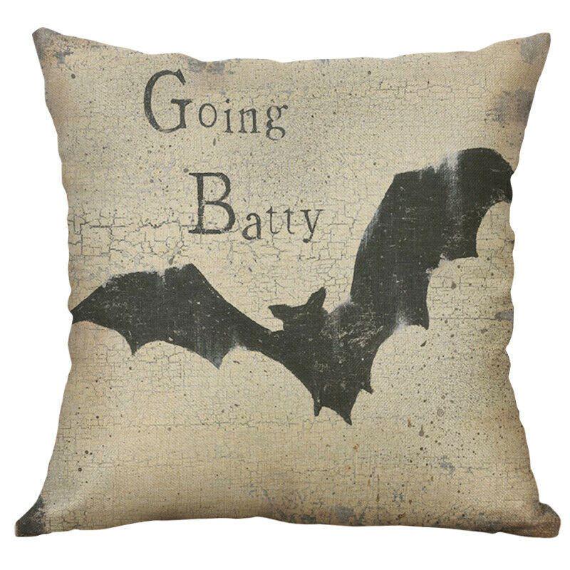 Vibrant Halloween Animal Print Cushion Cover Cotton Linen Pillow Case For Festive Home Decor