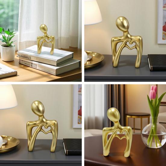 Abstraktní socha muže Severská láska Horké gesto Mužská figurka Socha Obývací pokoj Ložnice Kancelář Dekorace Ozdoba
