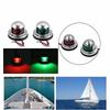 Waterproof Stainless Steel Boat Bow Navigation LED Lights Red Green 50000H Long Lifespan 12V Marine Vessel Safety Warning Indicator Lamp Kit