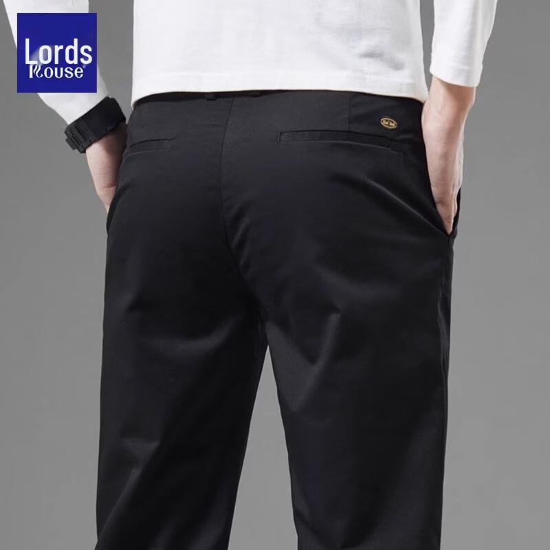 LUOZI Men s Summer Ice Silk Straight-Leg Business Casual Trousers 36