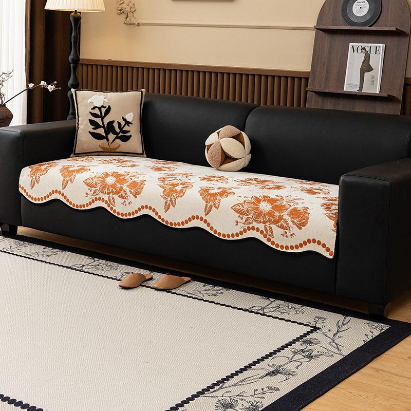 French Special-Shaped Sofa Cushion  New Light Luxury High-End Sense Four-Season Universal Straight Row Non-Slip Seat Cushion Sub-Cover Cloth Towel