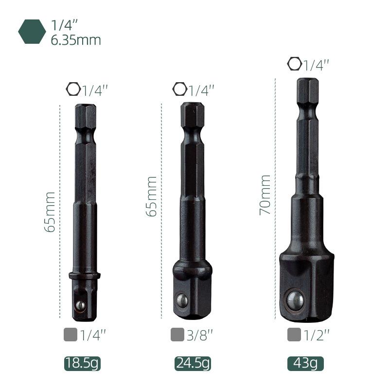1/2 1/4 3/8AD Connecting Rod with Steel Ball Color Rod, Sleeve Connecting Rod 1/4 Corner Device Set Combination