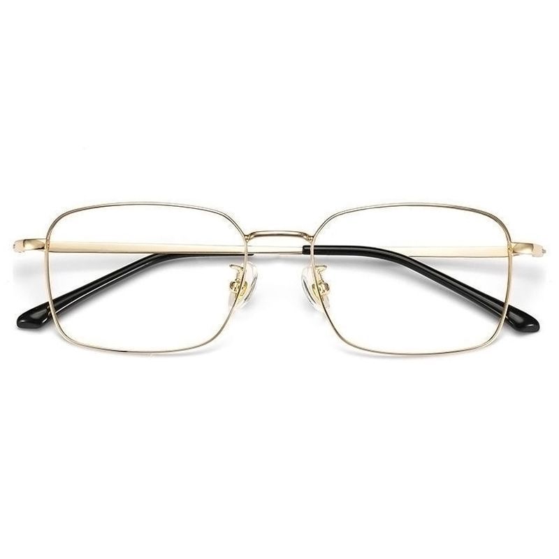 Ultra-light Gold Wire Square Frame Anti-blue Light High Definition Eye Protection Middle-aged and Elderly Reading Glasses Business Fashion Reading