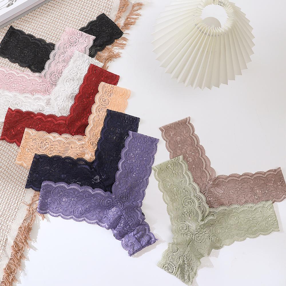 Sexy Plus Size Panties Bikini Lace Sports Thong Breathable Lightweight Seamless Women's Panties