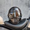 ORZ Retro Motorcycle Helmet Carbon Fiber/Fiberglass Material Cruising Devil Knight Heavy Motorcycle Full Helmet 801 M-XL