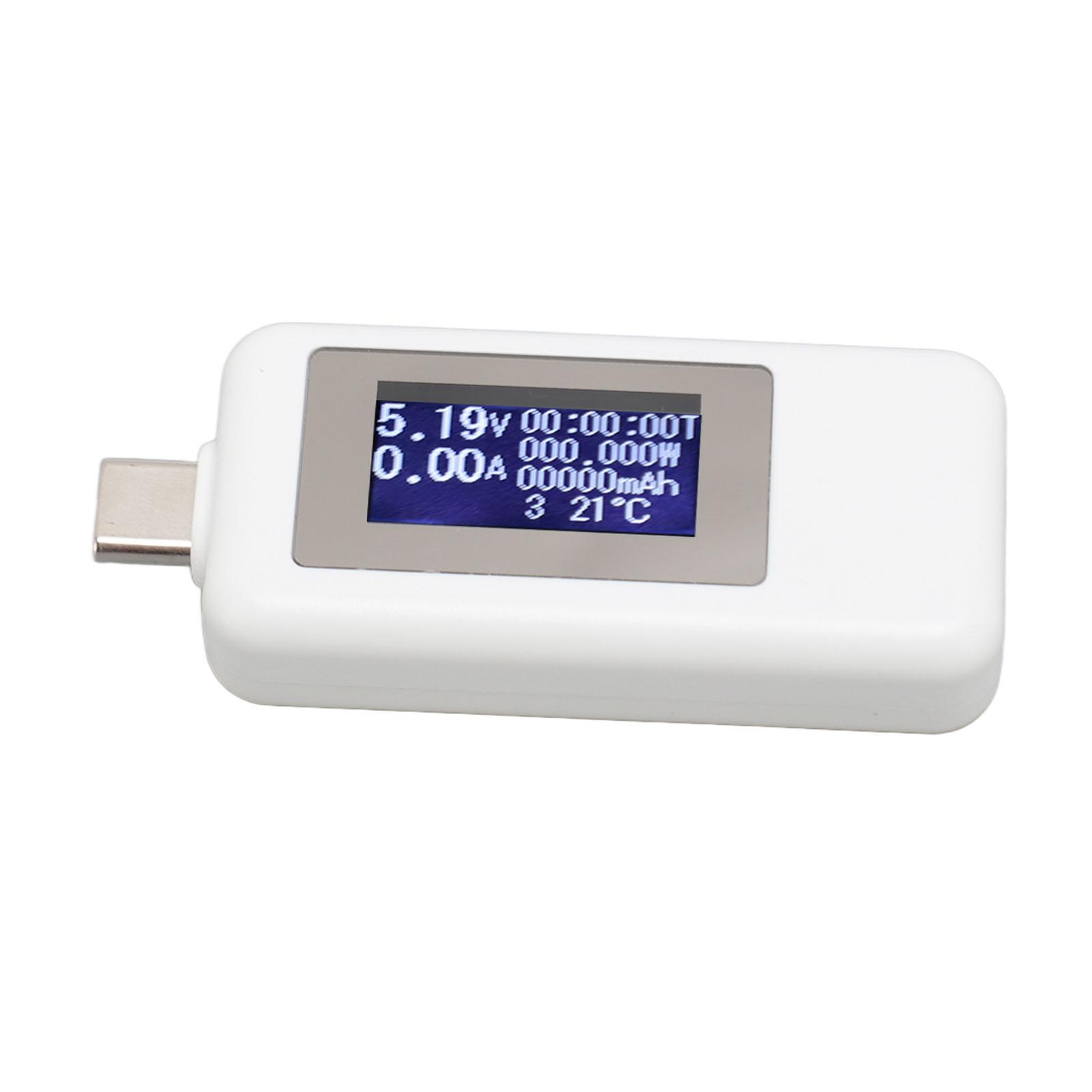 

KWS 1802C Type C Voltage Current Power Meter 0‑5.1A 4‑30V 0‑155W 0 to 99 Hours USB C Digital