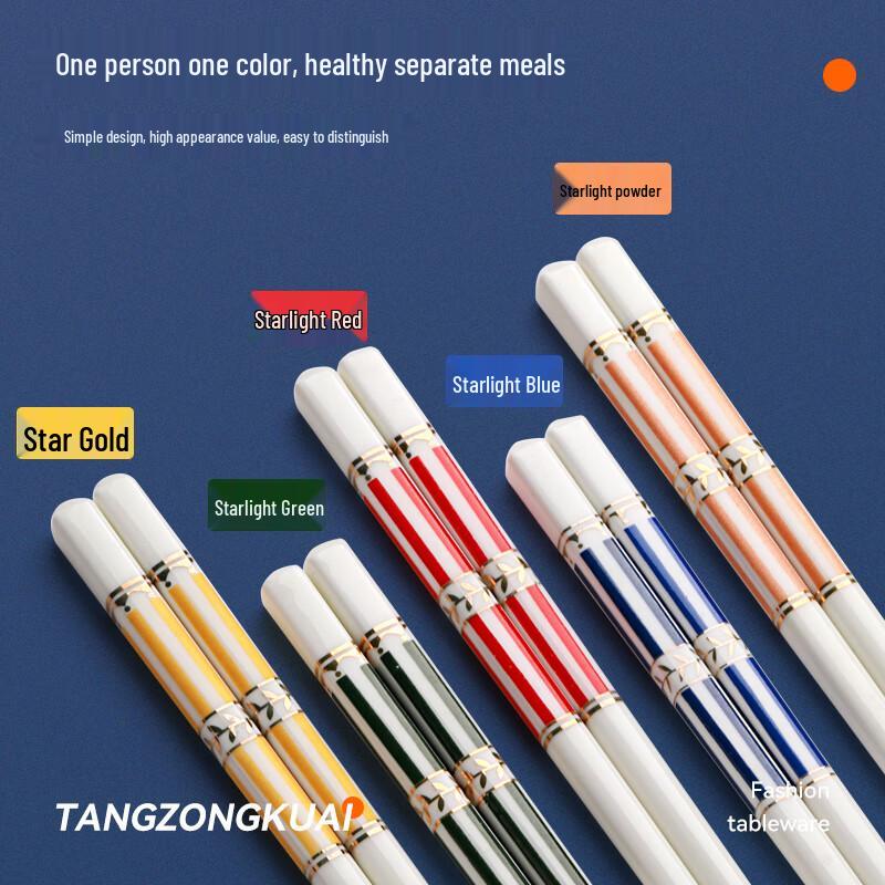 Tang Zong Kuai Ceramic Chopstick 5-Pair Set