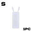 1/2pcs Transparent Remote Control Case with Rabbit Ears Dustproof Protective Sheath Durable Silicone Cover for TV Air Conditione