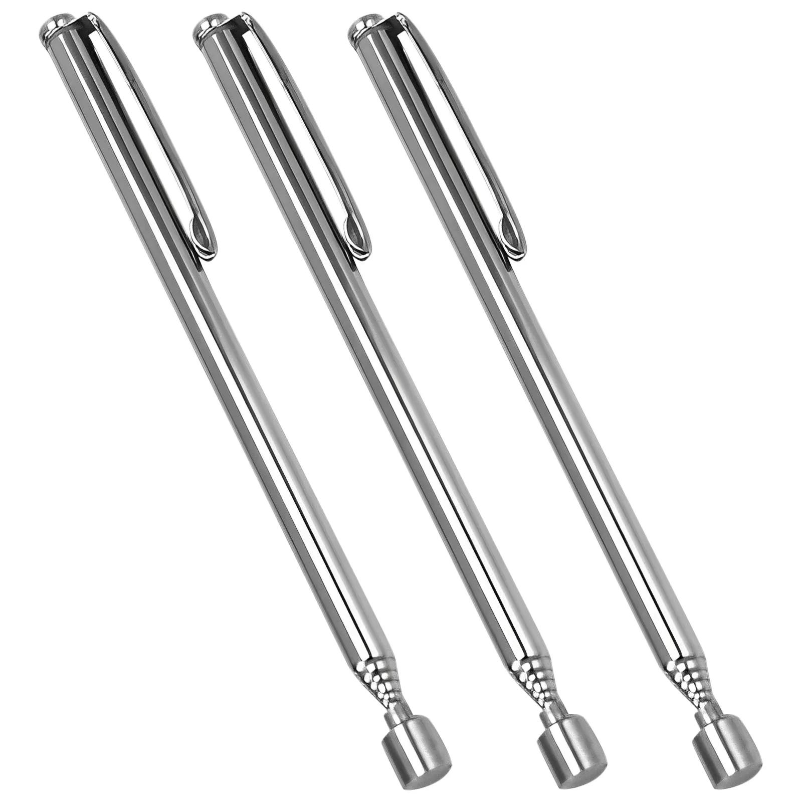 

3 шт. Телескопический магнитный захват Металлический выдвижной магнитный инструмент для захвата с карманным зажимом Регулируемая магнитная палочка-захват для винта