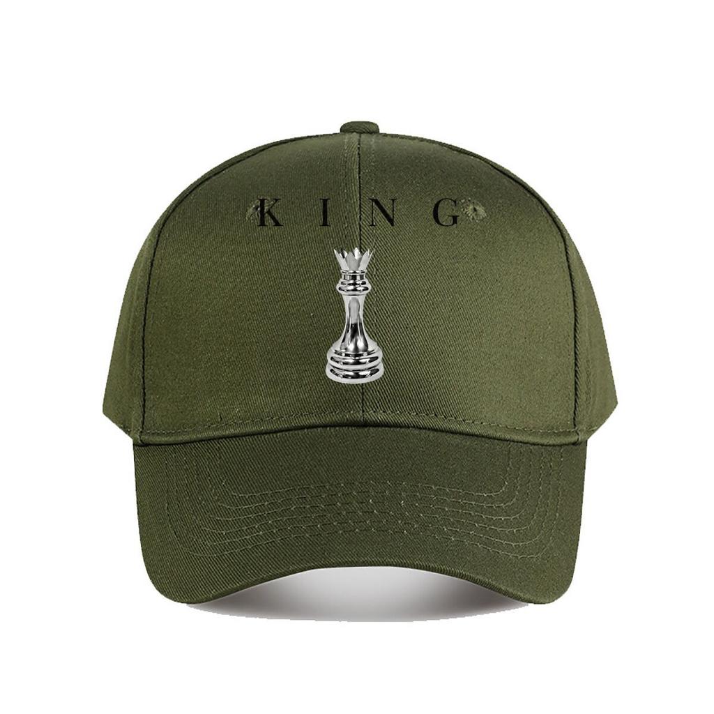 KING Silver Chess King Piece Graphic Baseball Cap Fashion Unisex Sunhat Womens Outdoor Sports