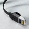 Flat Network Cable Baseus High Speed, Ethernet Rj45, Gigabit, Cat.6, 1M (Black)