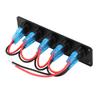 12‑24V 5-fach rundes Armaturenbrett Kippschalter Panel Blaue LED für Wohnmobil Boot Yacht Marine