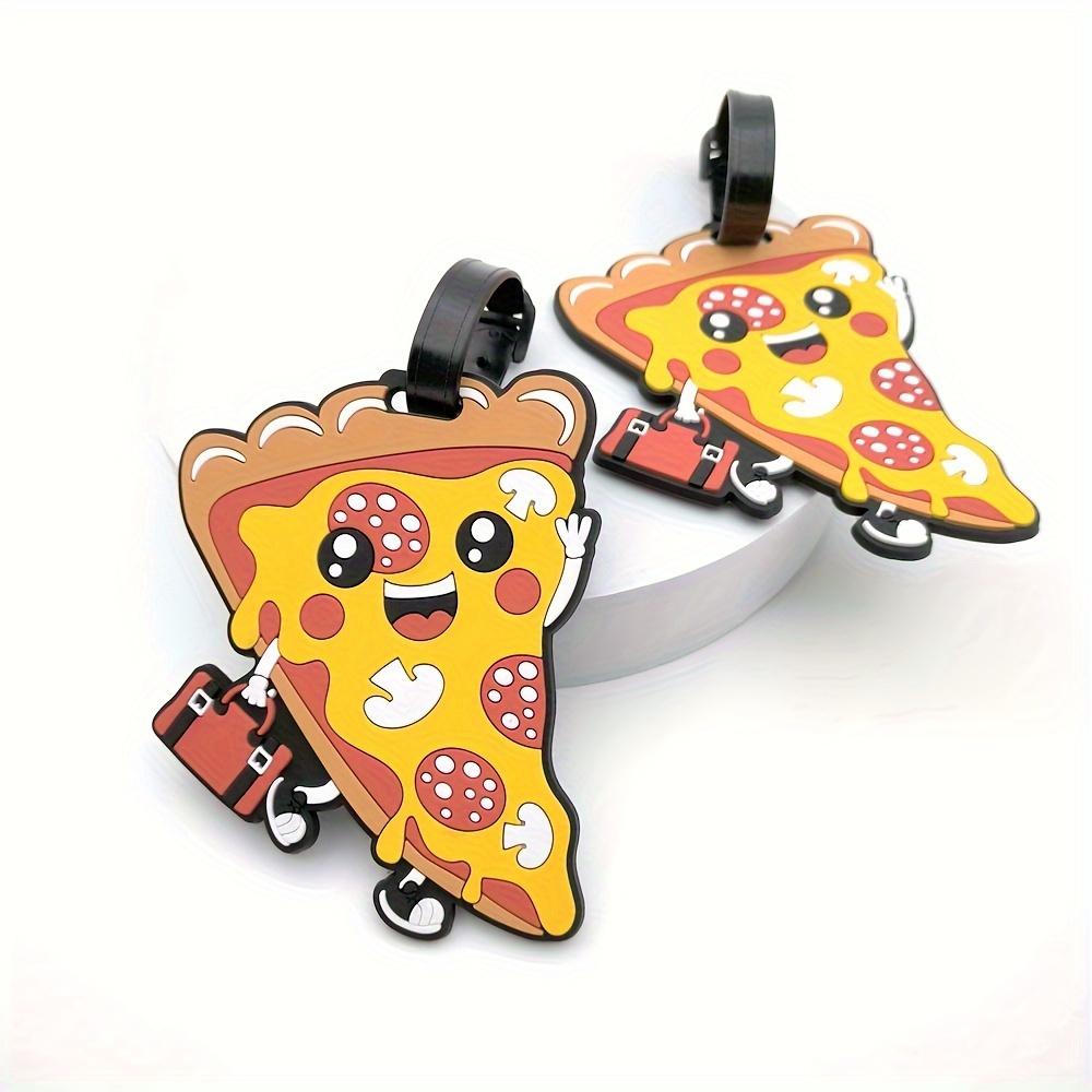 1pc Creative Pizza Luggage Tag Pendant Accessories,Travel Necessities,Airport Checked Luggage Items Anti-Lost Tag Boarding Pass