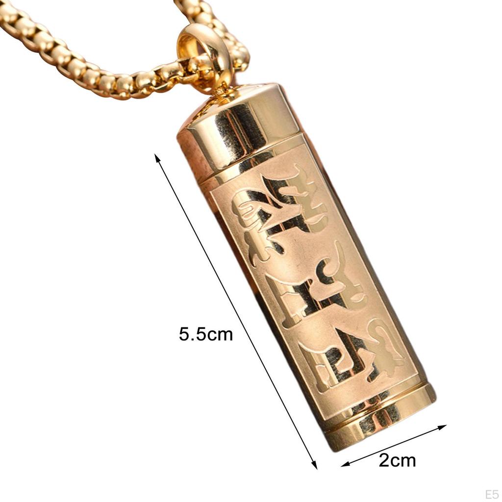 Urn Necklace Cremation Jewelry Keepsake Fashion Lockets Creative Gift Charms Cylinder Men