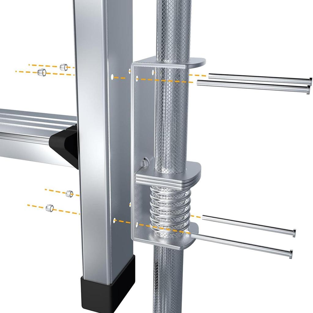 2x Ladder Levelers Stabilizer Ground Level with Screw Nonslip Leveling Tool Adjustable for Outdoor Cement Household Indoor