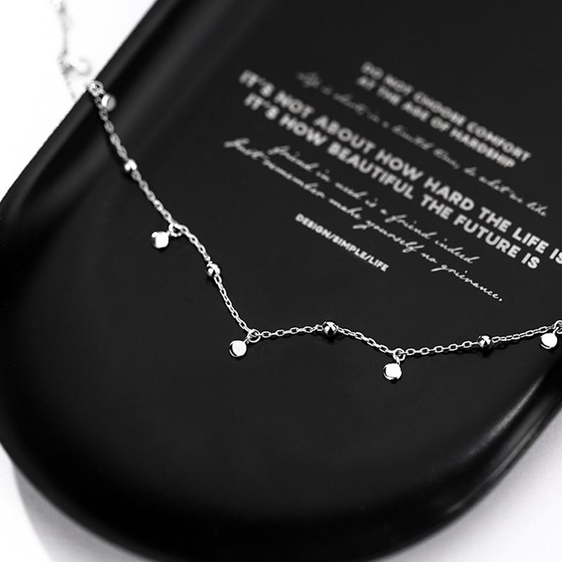 Necklace Shiny Exquisite Round Pendant Choker Birthday Party Gift Women's Fine Jewelry