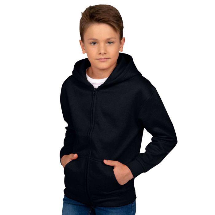 Veste zippée à capuche enfant bleu marine - - Bleu
