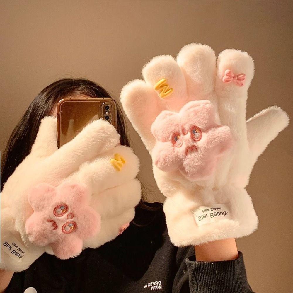 Thicken Cross Scarf Cartoon Gloves New Neckerchief Wrap  Winter