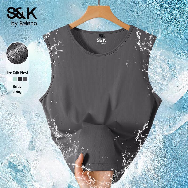 

Baleno S&K Men s Summer Ice Silk Mesh Tank Top 5XL