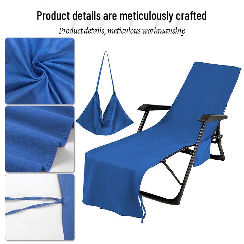Beach Lounger Chair Cover - Quick-Dry, Water-Absorbent, Wear-Resistant