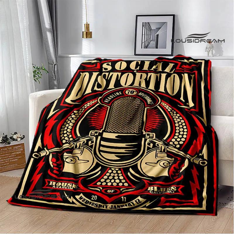 Motorcycle Retro Printing Blanket Flange Warm Soft and Comfortable Picnic Blanket Bed Linings Birthday Gift