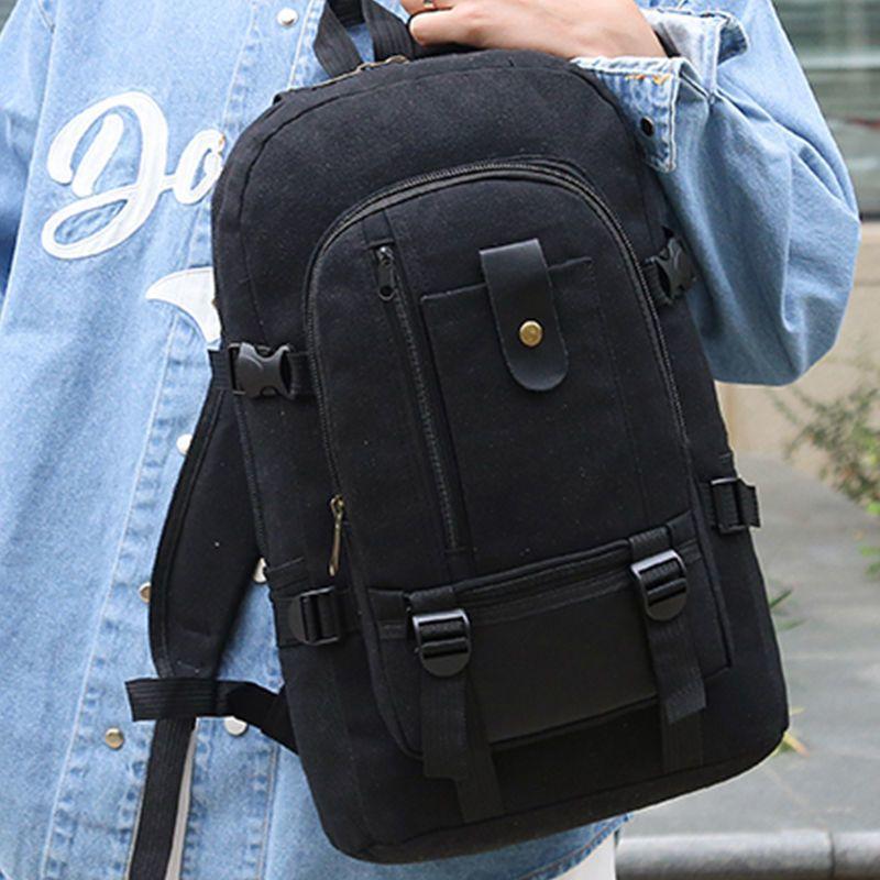 Extra Large Capacity Men's Canvas Backpack Oversized Travel Luggage Backpack
