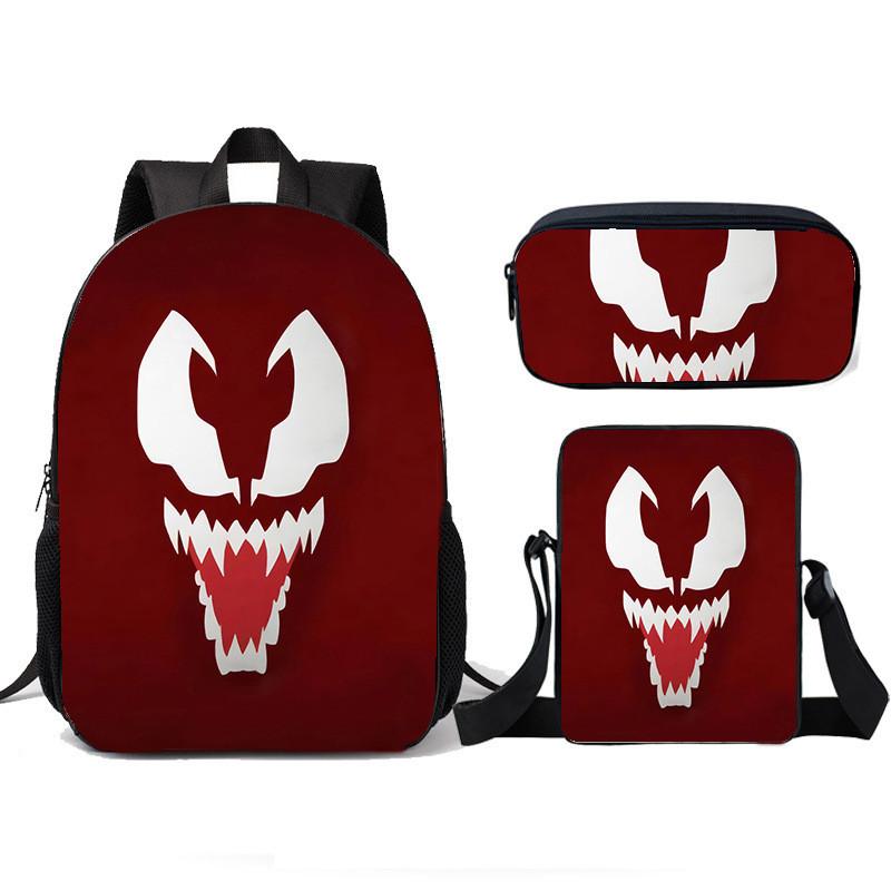 Venom Kids School Backpack Lunch Bag Pencil Case Threepiece Set For Children
