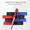 2m Retractable Stainless Steel Tour Guide Baton & Flagpole