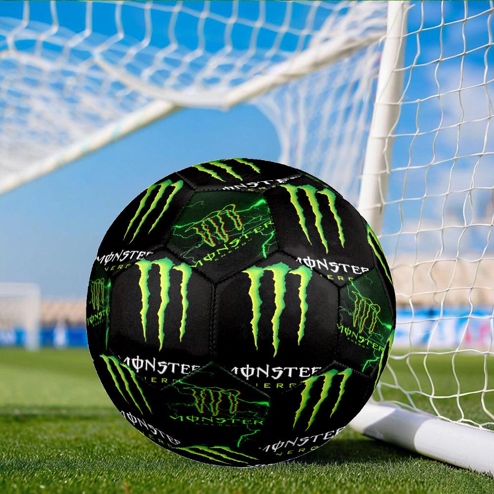 Powerful Energy Drink Logo Size 5 Soccer Ball, Suitable for Training and Matches, High-Elasticity, Wear-Resistant Material Gift for Fan