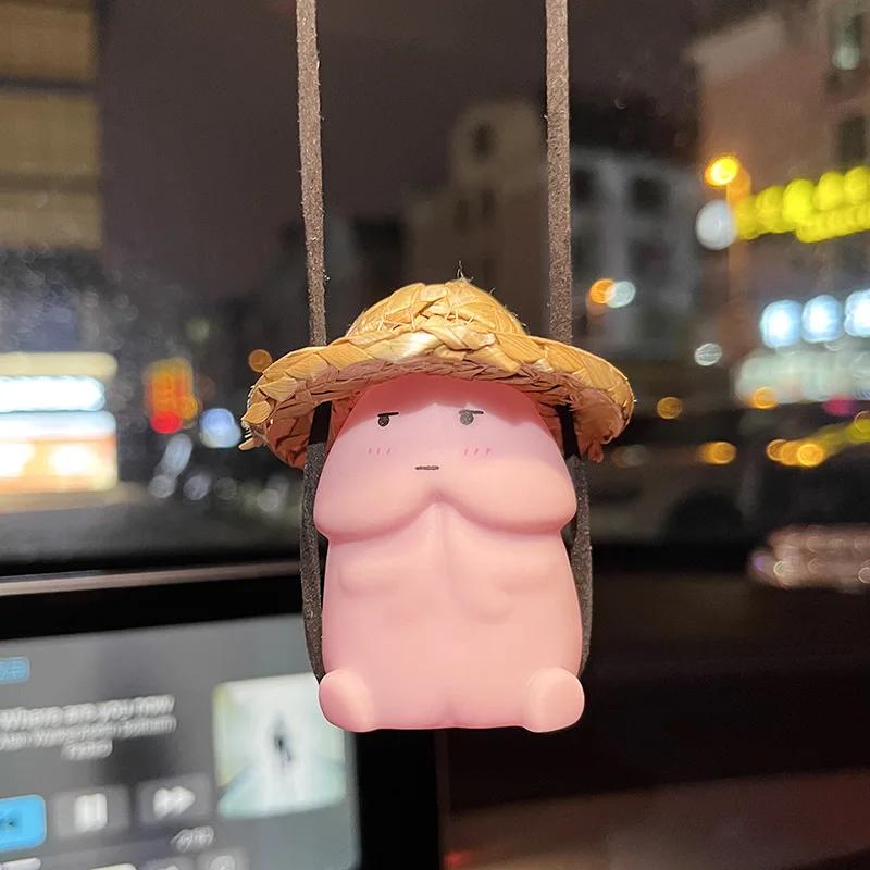 

Подвеска на зеркало заднего вида автомобиля, милая свинья, медведь, качели, подвеска, украшения для интерьера автомобиля, аксессуары для декора, подарок на день рождения