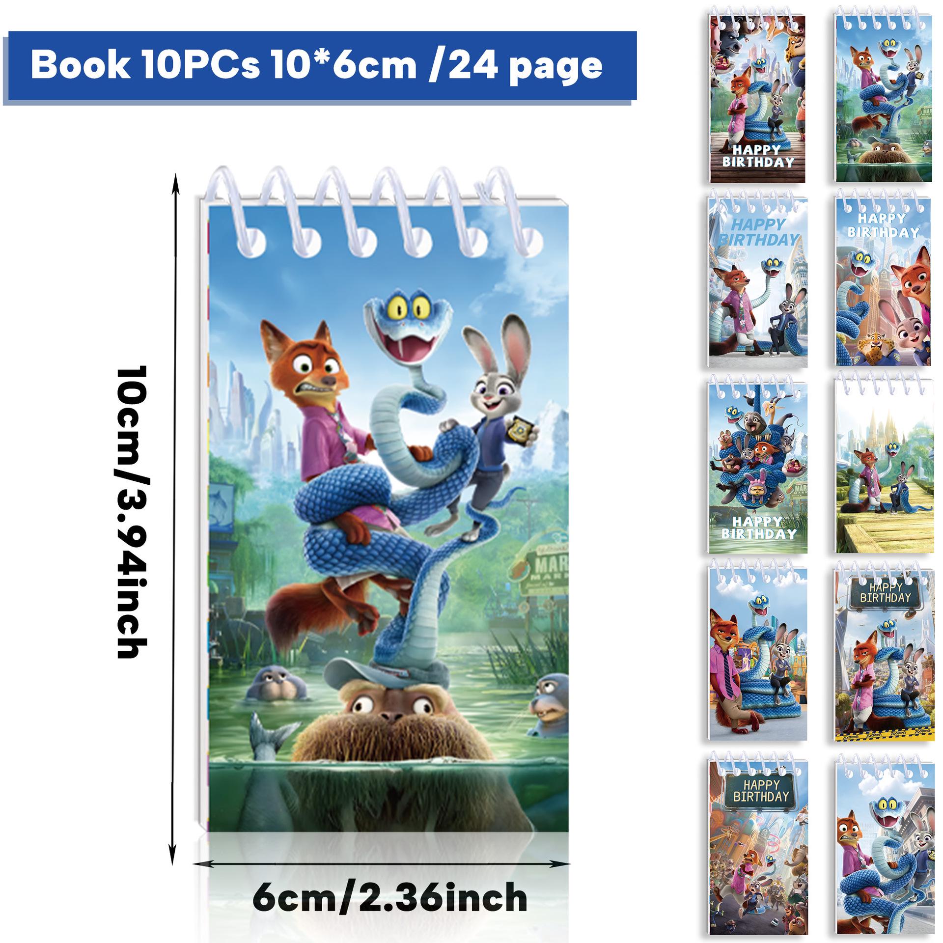 Cross-Border Crazy Animal City Nick Wilde & Judy Theme Rabbit Police Officer Spiral Planner