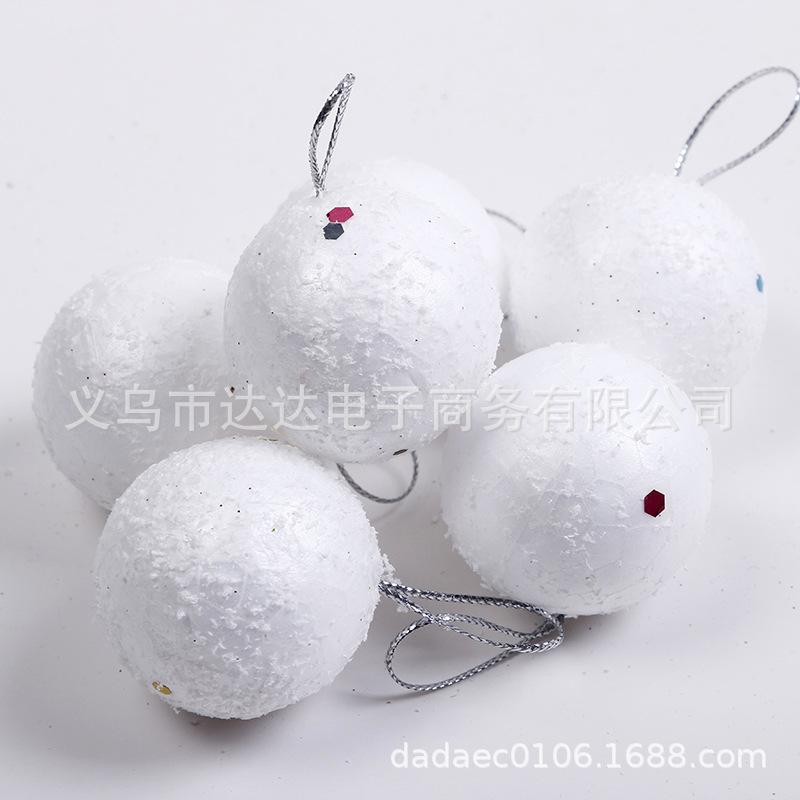 Snowball Christmas Tree Ornaments: 4CM, 6CM, 5CM Balls & Pendants for Holiday Decor