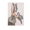 Double-Sided Linen Garden Flag with Bunny and Egg Pattern, Outdoor Yard Holiday Decoration, Flag Pole Not Included